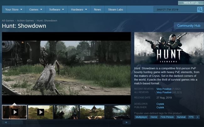 hunt showdown steam