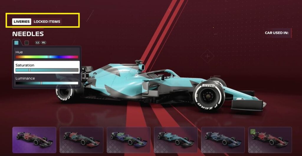 liveries in f12020 game