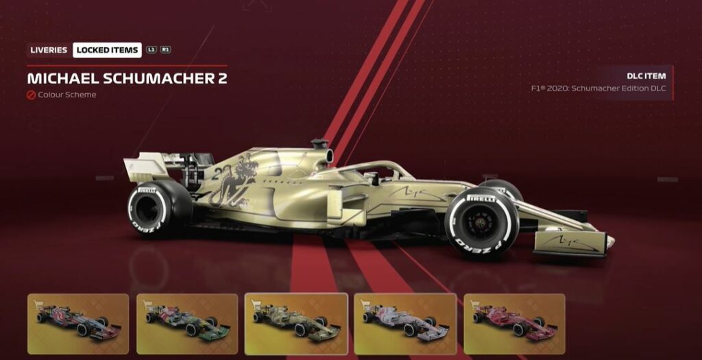 locked car liveries f1 2020