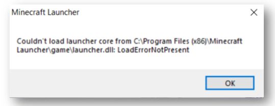 Minecraft Java Edition How To Fix A Missing Dll Error