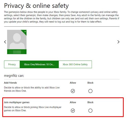 online safety xbox