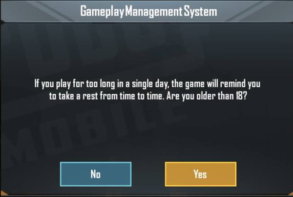 pubg age confirmation