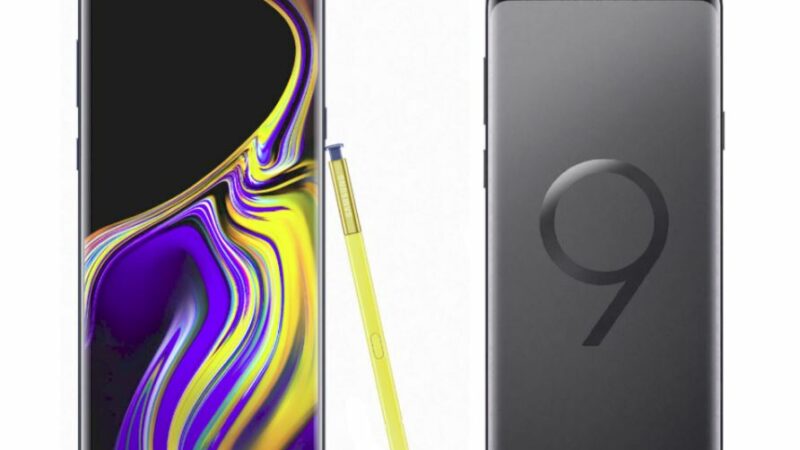 samsung galaxy note 9 and s9