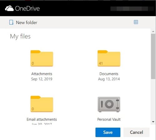 save onedrive online