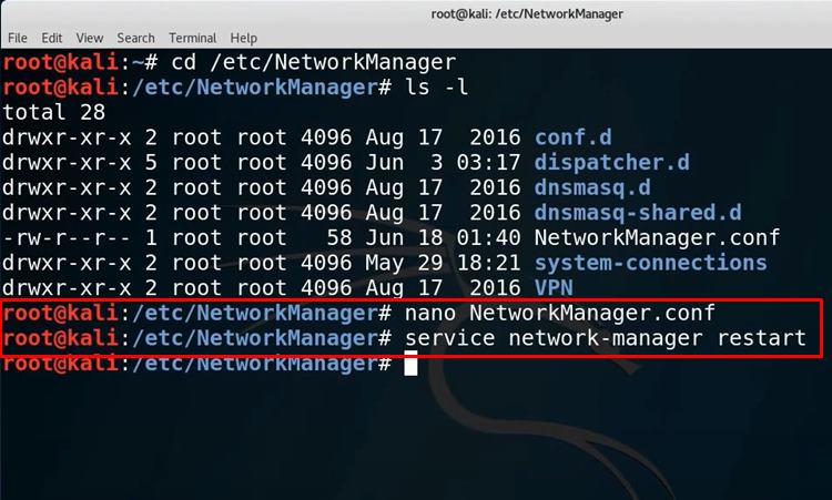 Службы Linux. Restart Linux service. NETWORKMANAGER.service not found kali.