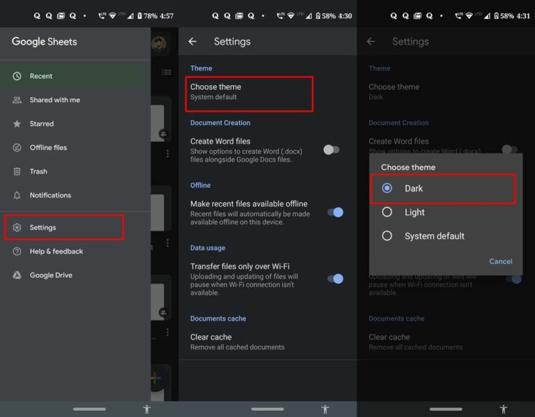 How to Enable Dark Theme on Google Docs, Slides and Sheets
