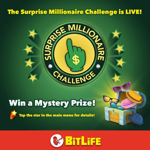 suprise millionaire challenge bitlife