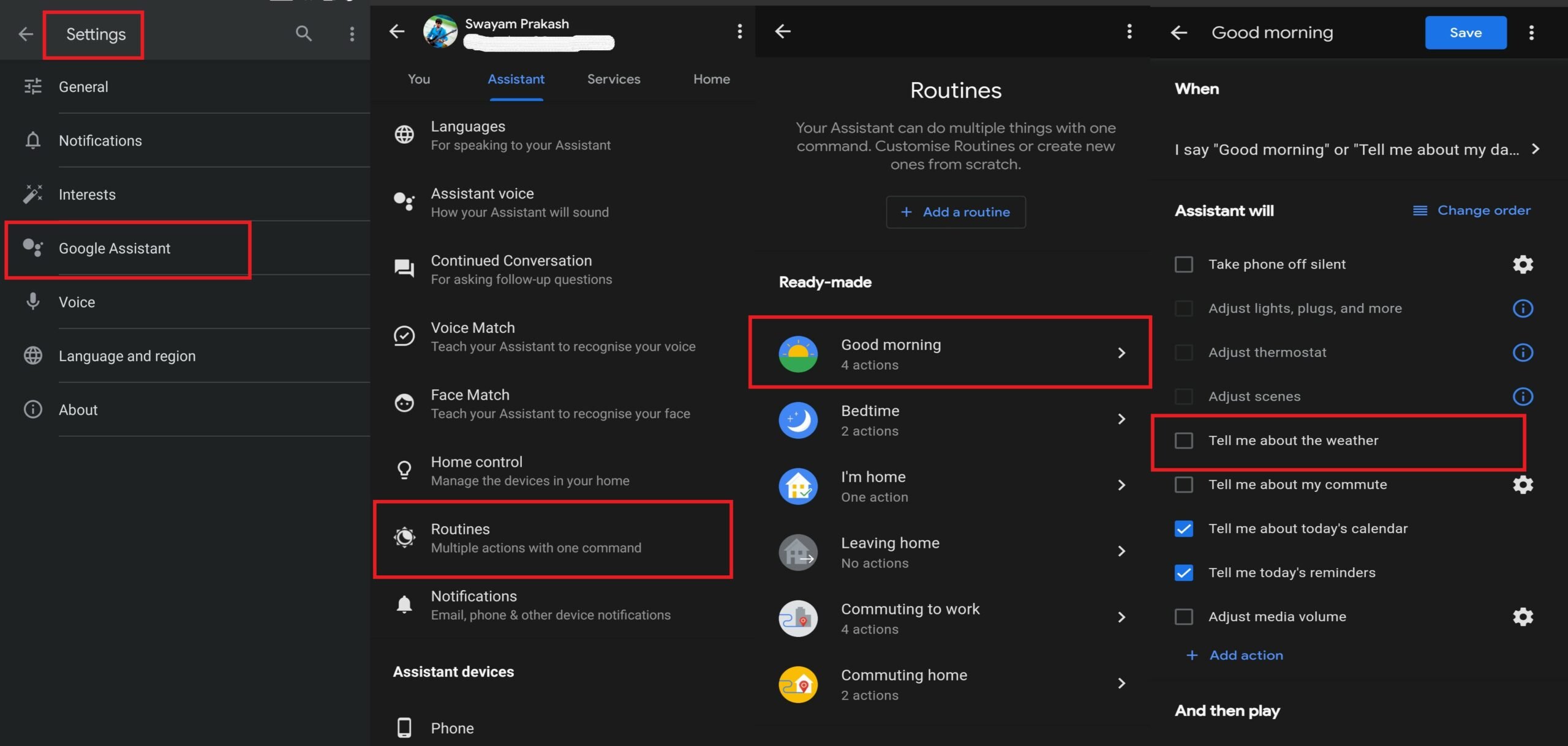 disable weather notification alert from Google App