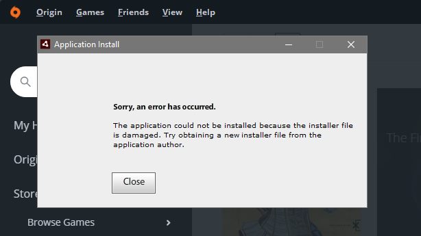 titanfall error message