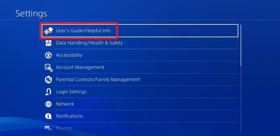 user guide ps4