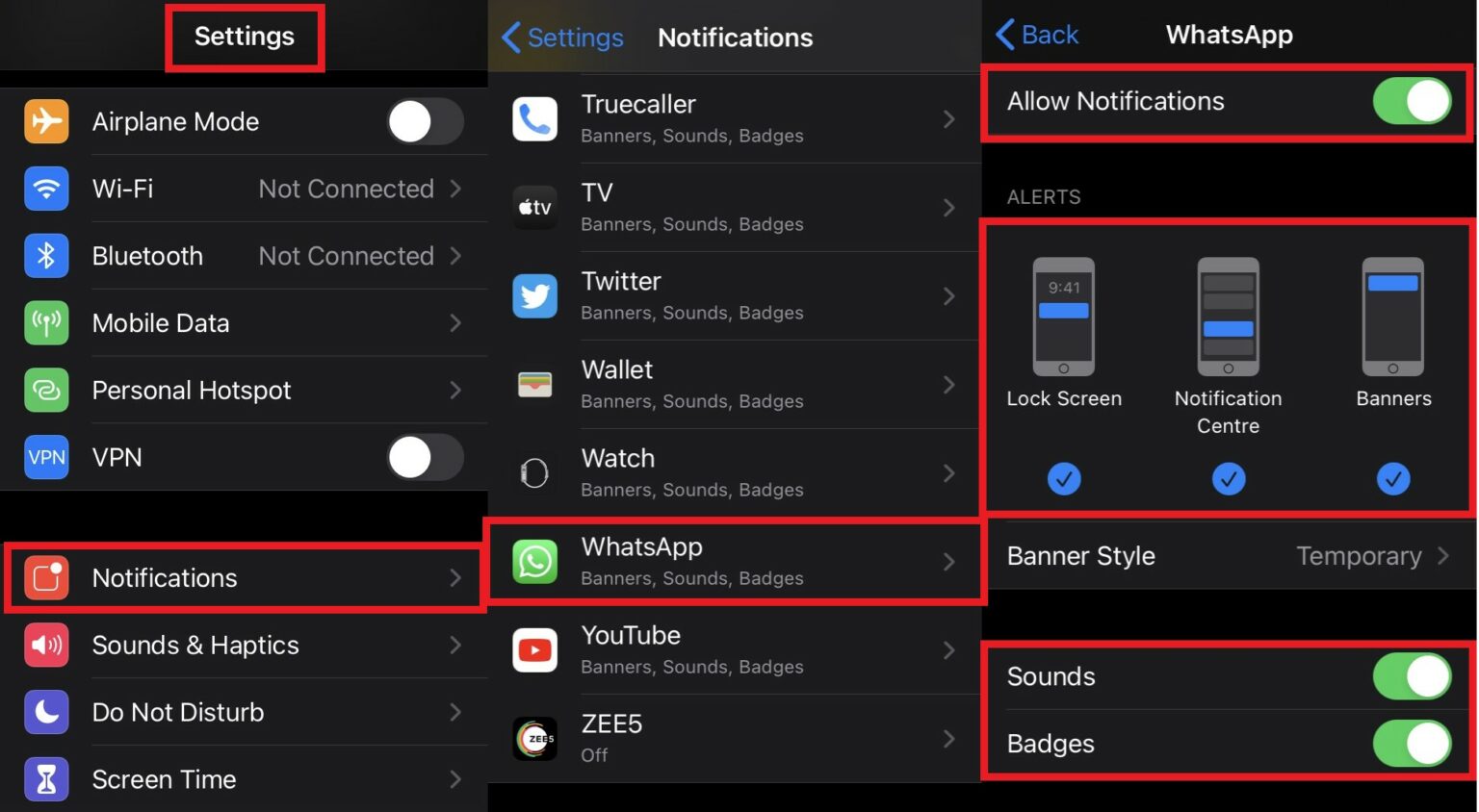 fossil whatsapp notification