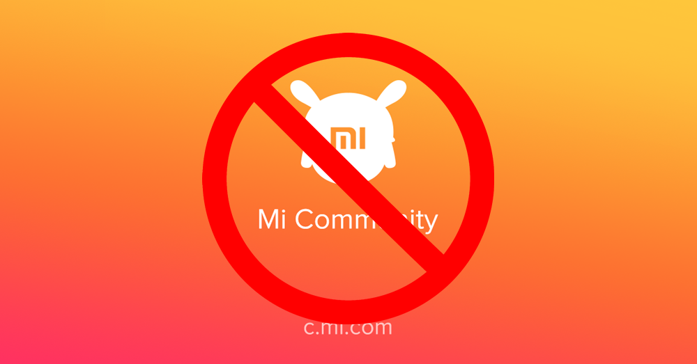 xiaomi mi community disabled