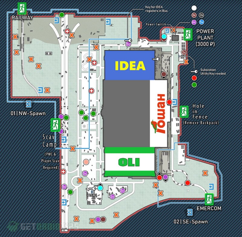 Escape from Tarkov Interchange Map Guide