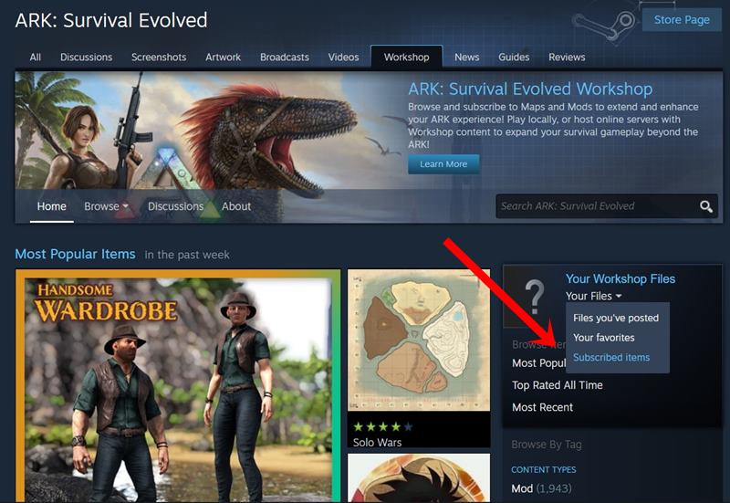 Mod Map ARK steam