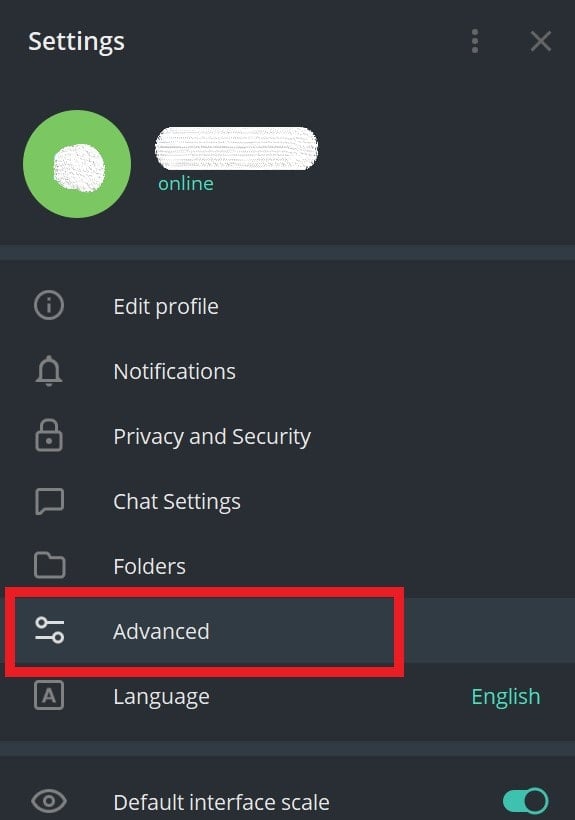 Telegram Advanced Settings