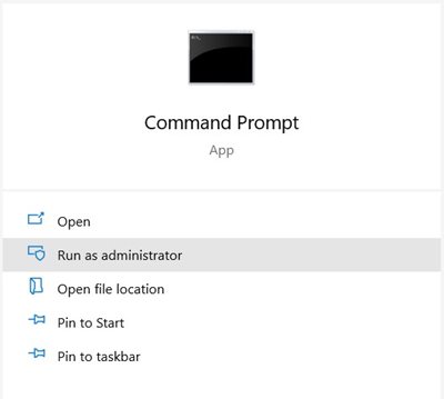 Launch Command Prompt on Windows 10