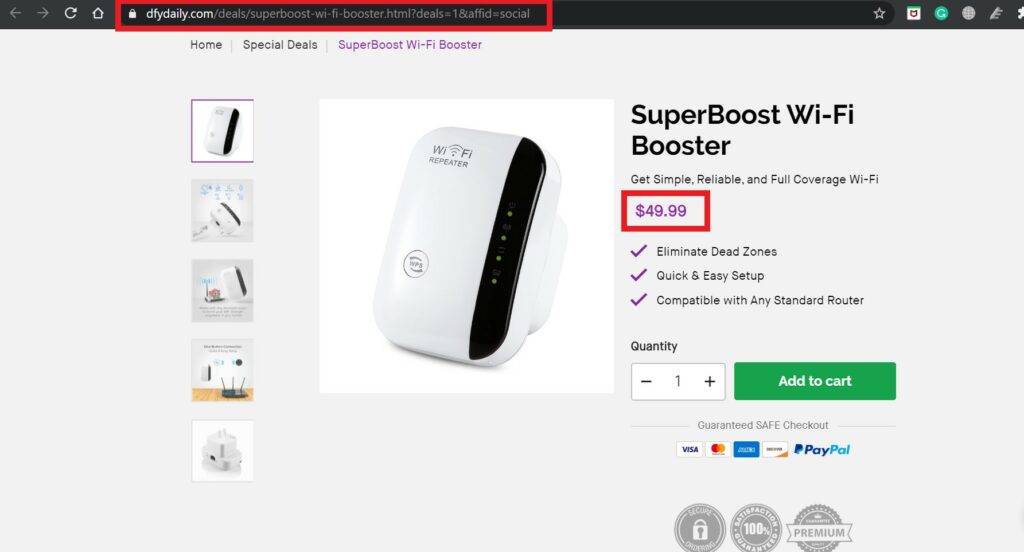 Superboost WiFi fake