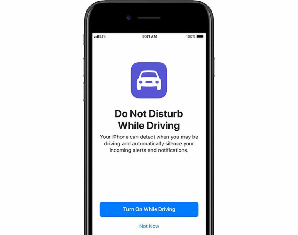 iphone не беспокоить во время вождения