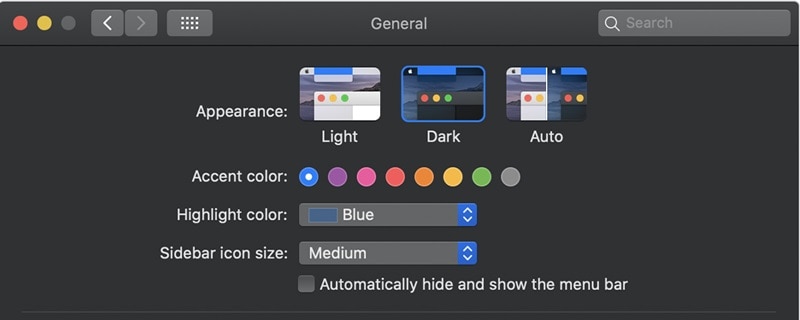 mac dark mode