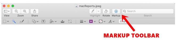 markup toolbar