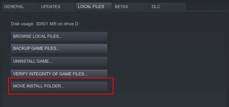 move install folder