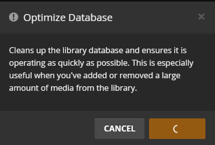 optimize database confirm