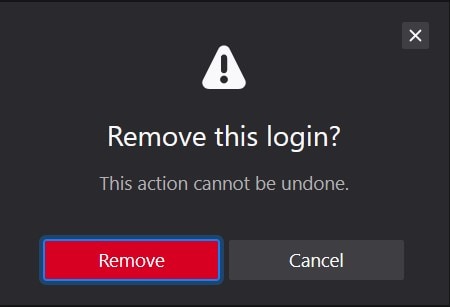 remove login dialog