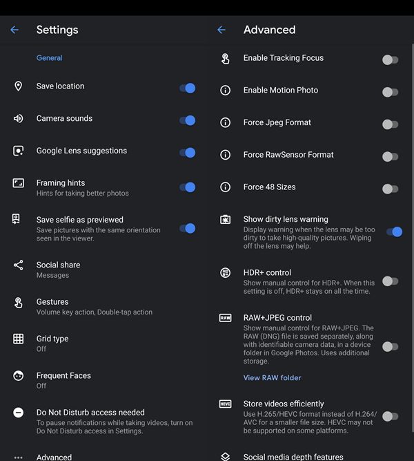 samsung gcam features