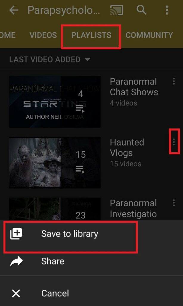 Save bulk videos to library instead of downloading