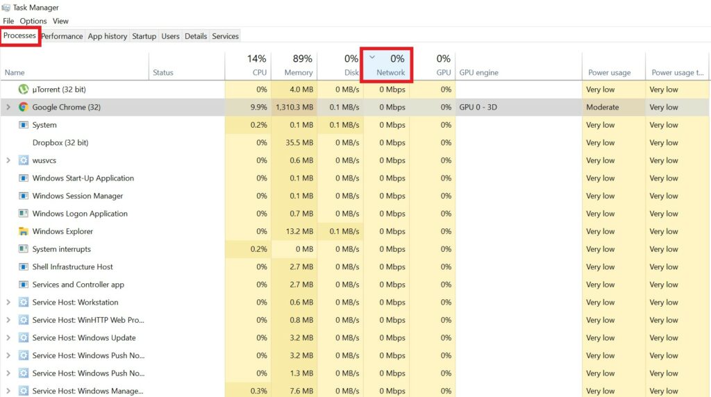 check task manager