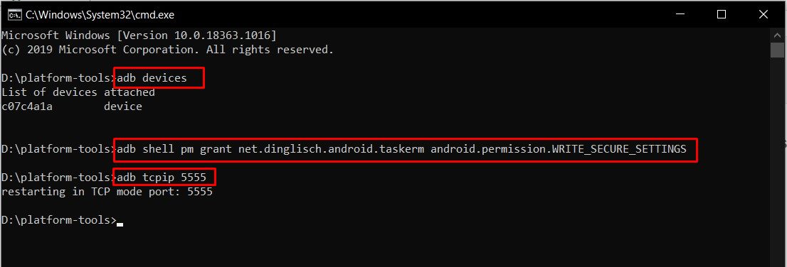 tasker network permissions