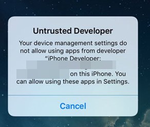 untrusted developer