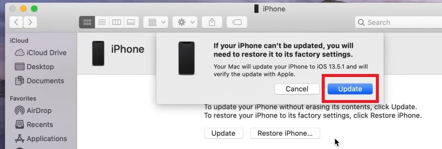 update iOS iPadOS to restart iPhone