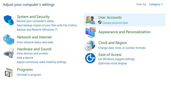 user account