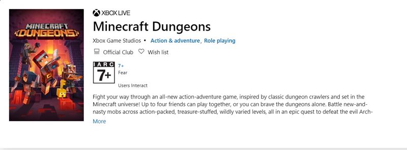 xbox free minecraft