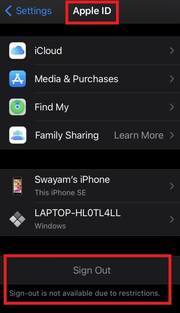 How to Fix Apple ID Sign Out Grayed Issue on iPhone and iPad