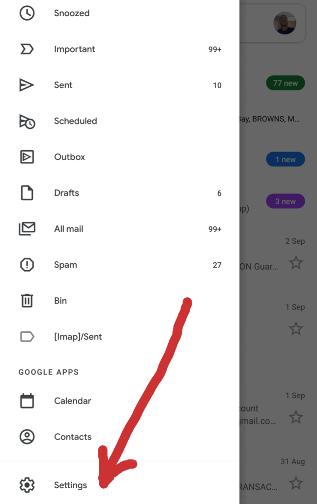 Gmail Mobile Settings