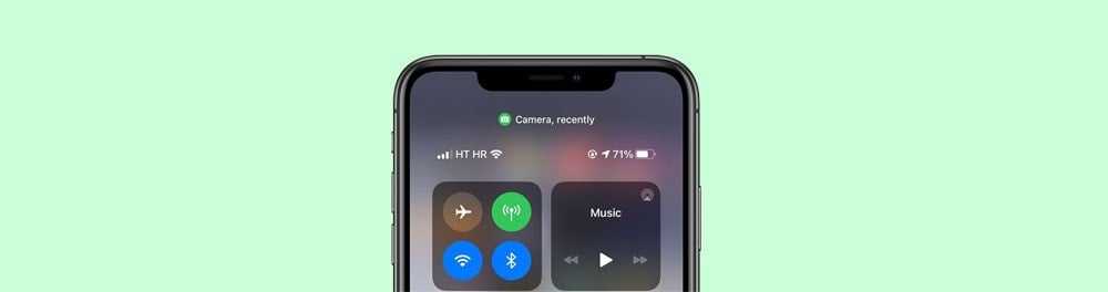 Зеленая точка означает в iOS 14