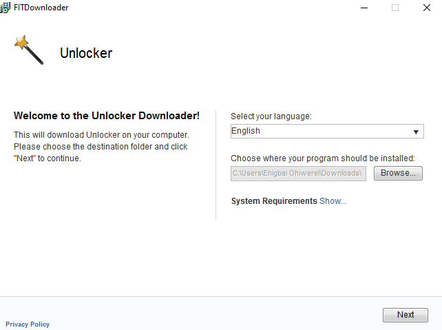 Install the Unlocker App