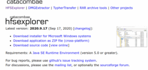 using hfsexplorer for windows to read mac drive