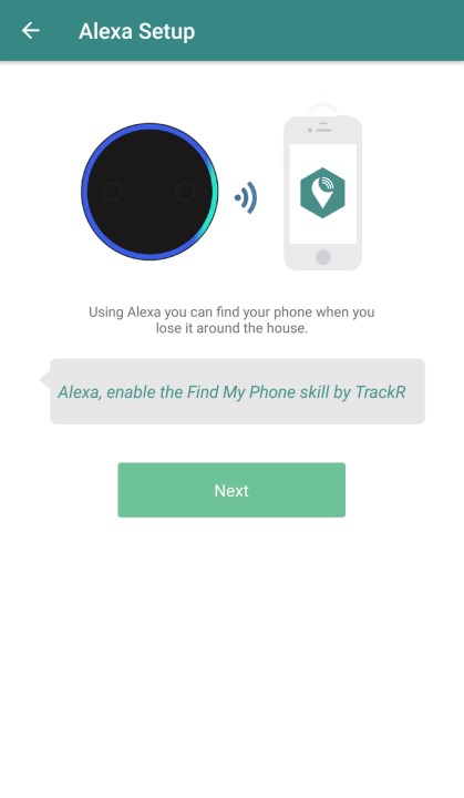 Используйте приложение TrackR для создания трекера Alexa