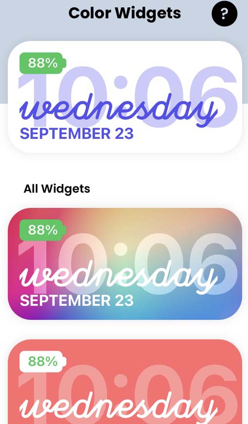 change widget color