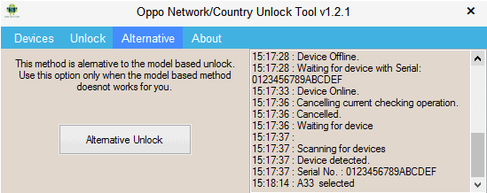 alternate network unlock