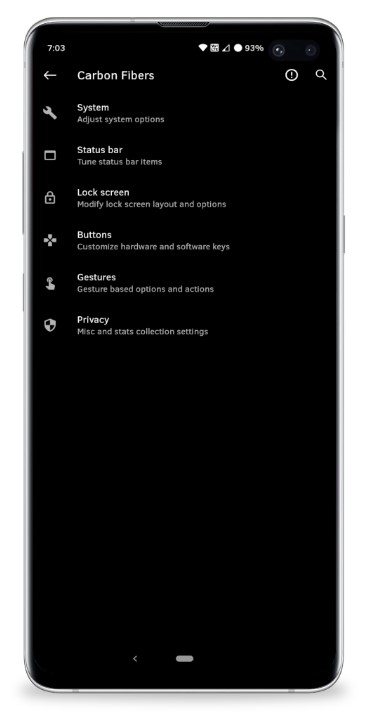 carbonROM fibres android 11
