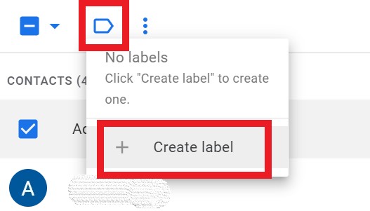 create label for group email
