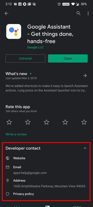 developer contact