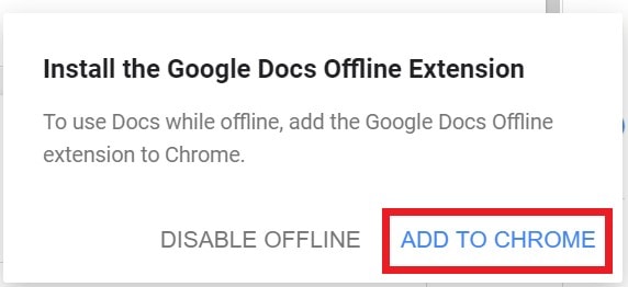 Use Google Docs Offline extension to fix auto saving error