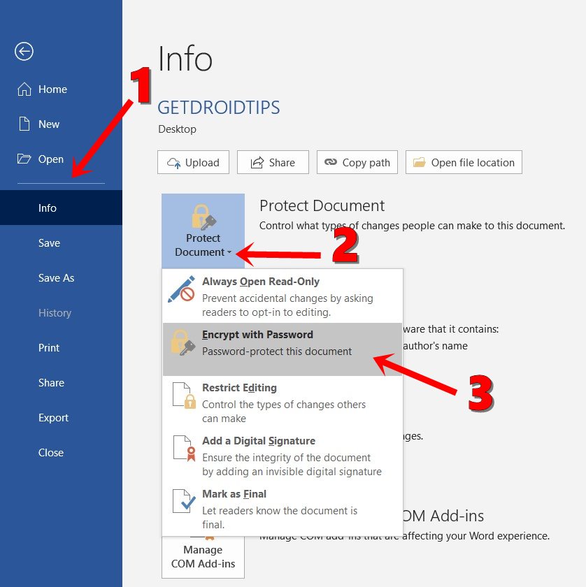 encrypt with password word