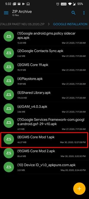 gms core 1 приложения Google