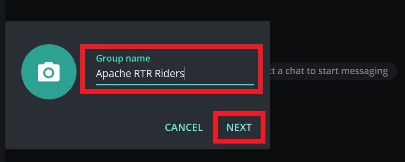 Insert Telegram group name